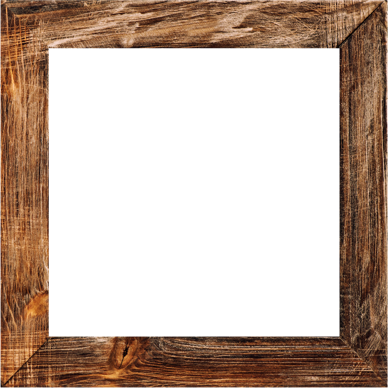Wooden frame isolated PNG transparent background